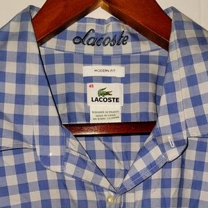 100% authentic lacoste botton down shirt